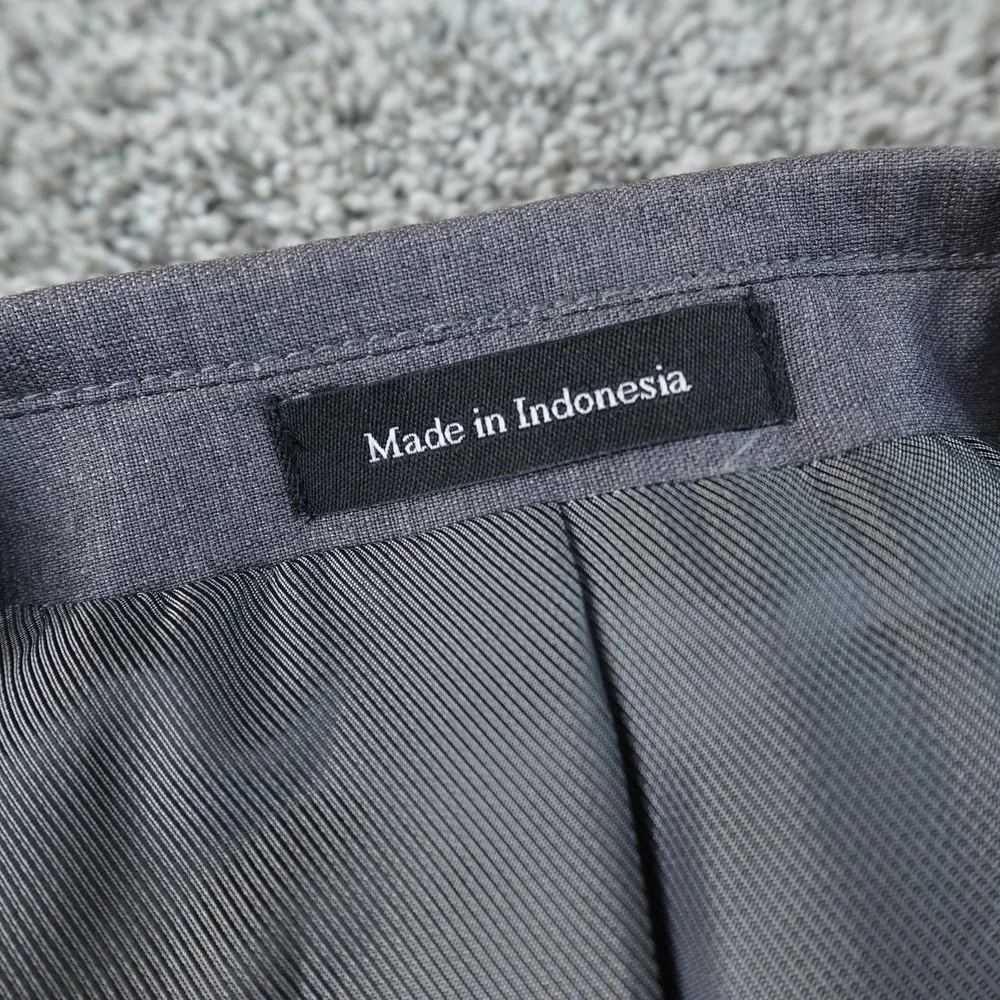 NEW Pronto Uomo Blazer Mens 42L Gray Button Sport Coat Suit Jacket Top Career